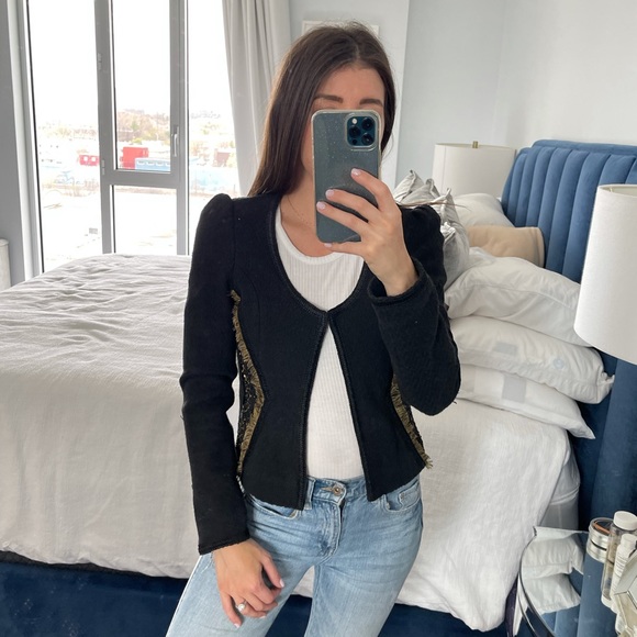 Maison scotch tweed black blazer - Picture 3 of 6